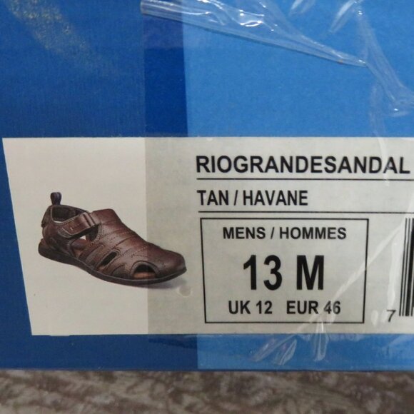 Nunn Bush Brown Leather Rio Grande Fisherman Toe Velcro closure Sandals Sz 13 M - Picture 13 of 15